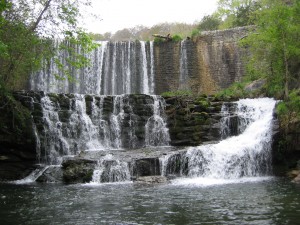 mirror lake falls at blanchard springs